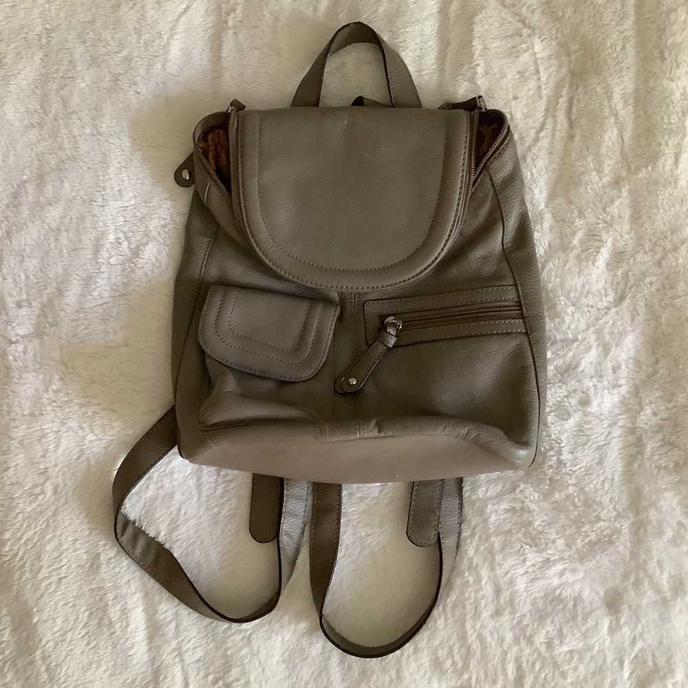 tignanello leather backpack